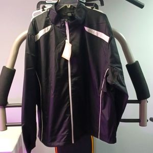 Mens light waterproof jacket with ezem system size xxl,xl,L black and white